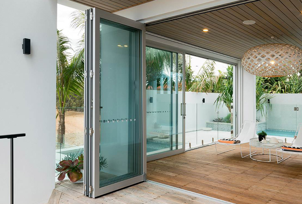 glass bi-fold doors
