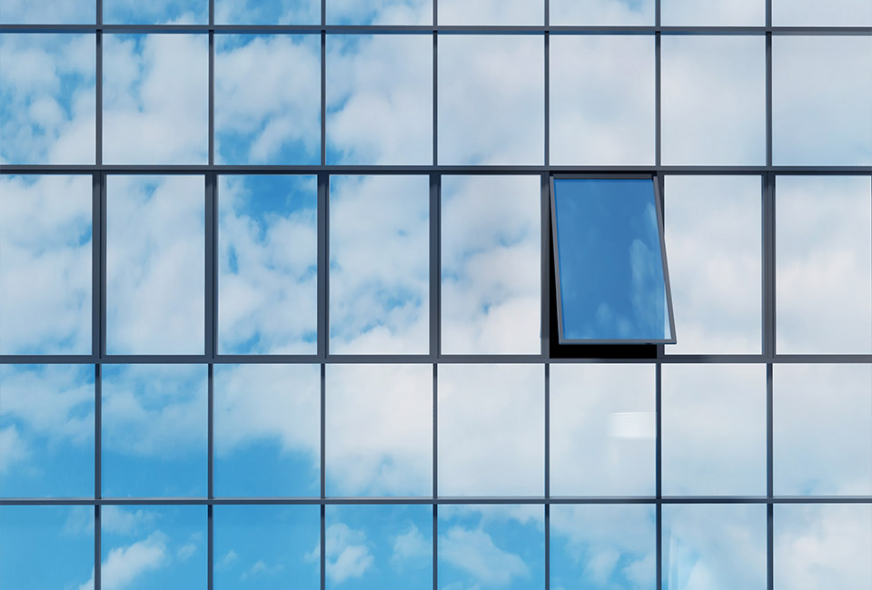 Window wall high-rise glazing